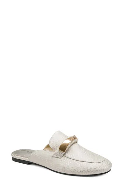 Donna Karan Dakota Snakeskin Embossed Mule In Neutral