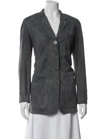 Pre-owned Donna Karan Deer Coat In Grey