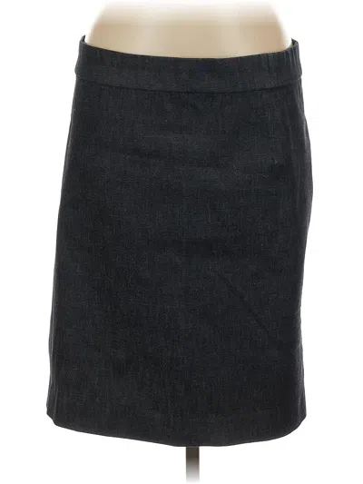 Pre-owned Donna Karan Denim Skirt In Gray