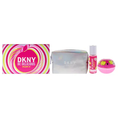 Donna Karan Dkny Be Delicious Orchard St By  For Women - 3 Pc Gift Set 3.4oz Edp Spray, 4.2oz Fragran In Multi