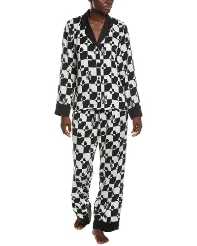 Donna Karan Dkny Top & Pant Sleep Set In Black