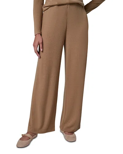 Donna Karan Dkny Wide Leg Pull On Pants In Brown