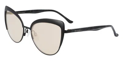 Donna Karan Do301s 002 Men's Sunglasses Black Size 55