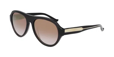Donna Karan Do514s 001 Women's Sunglasses Black Size 56