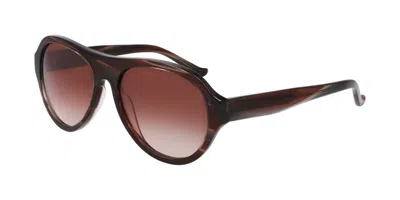Donna Karan Do514s 228 Women's Sunglasses Brown Size 56
