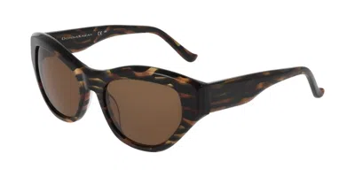 Donna Karan Do517s 233 Women's Sunglasses Brown Size 54