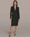 Donna Karan Donna Karen New York Womens Peplum Jacket Pencil Skirt In Black