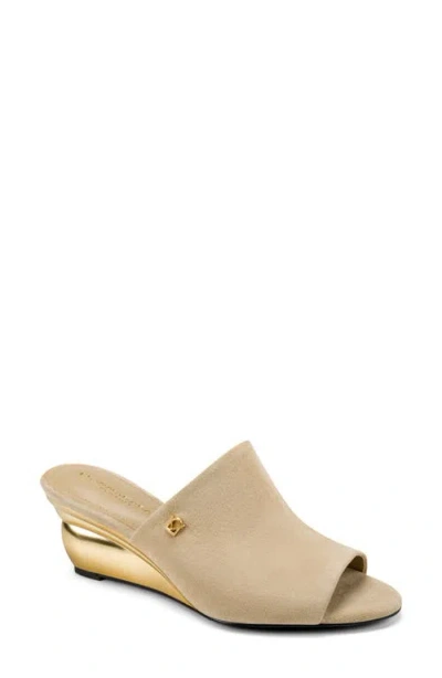Donna Karan Donna Wedge Slide Sandal In Neutral