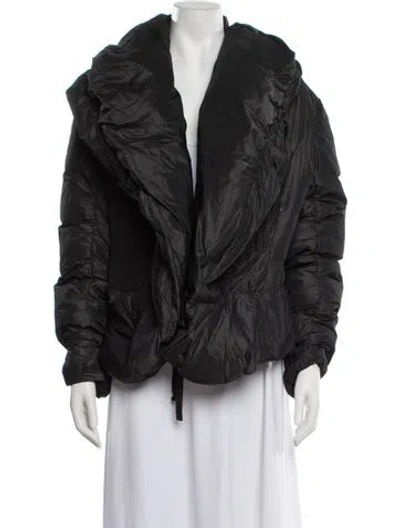 Pre-owned Donna Karan Down Coat In Black