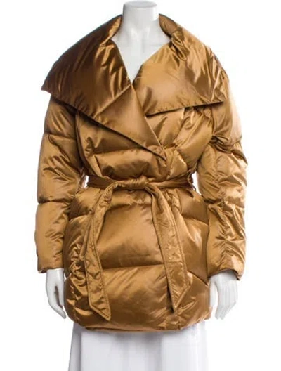 Pre-owned Donna Karan Down Jacket In Brown