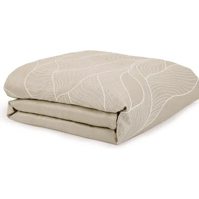 Donna Karan Dune Embroidered Duvet Cover In Neutral