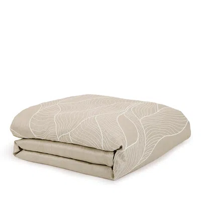 Donna Karan Dune Embroidered Duvet Cover, Full/queen In Brown