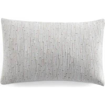 Donna Karan Embroidered Cotton & Linen Accent Pillow In Gray