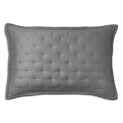 Donna Karan Essential Quilted Standard/queen Sham In Charcoal
