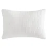 Donna Karan Evolution Pleated Textured Decorative Pillow, 14x 20 In White