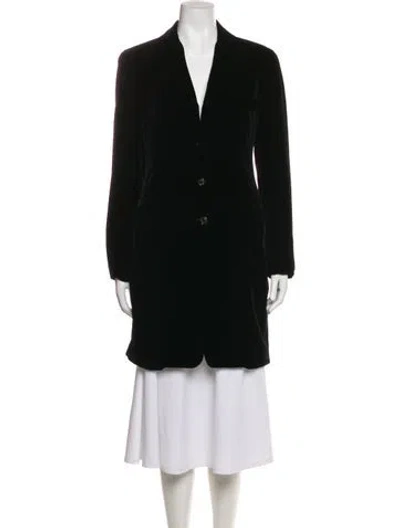 Pre-owned Donna Karan Faux Fur Coat In Black