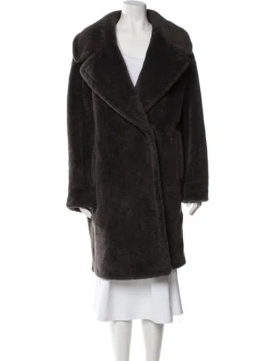 Pre-owned Donna Karan Faux Fur Coat In Brown