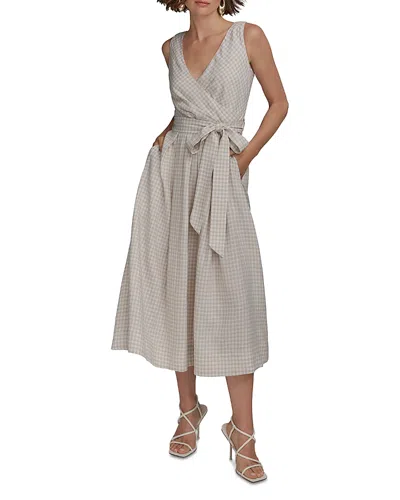 DONNA KARAN FAUX WRAP DRESS