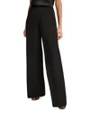 Donna Karan Flat Front Wide Leg Pants In Black
