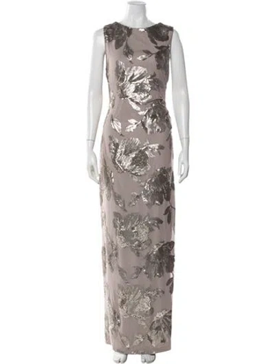 Pre-owned Donna Karan Floral Print Long Dress In Multi