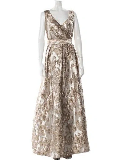 Pre-owned Donna Karan Floral Print Long Dress W/ Tags In Multi
