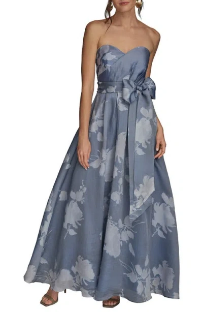 Donna Karan New York Floral Strapless Fit & Flare Gown In Marbella Multi