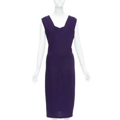 Donna Karan Fluid Crepe Double Sheath Dress In Purple