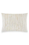 Donna Karan Flutter Sequin Accent Pillow In White