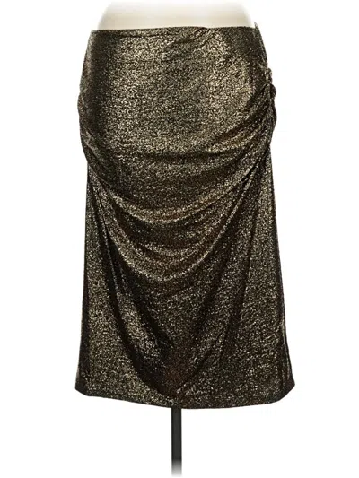 Pre-owned Donna Karan Formal Skirt In Gold