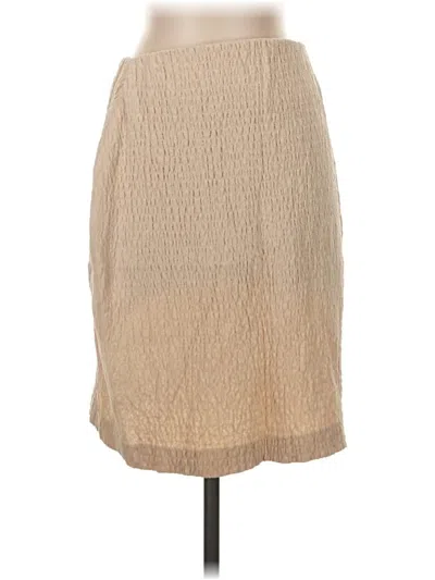 Pre-owned Donna Karan Formal Skirt In Tan