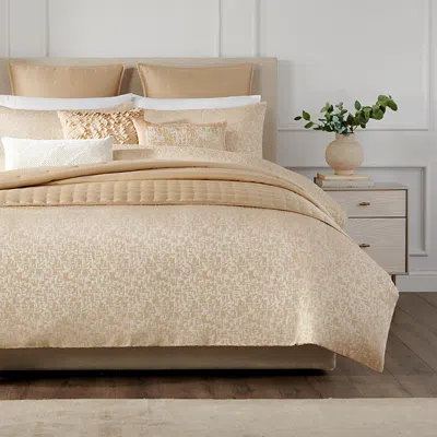 Donna Karan Fragment Duvet Cover, Full/queen In Gold