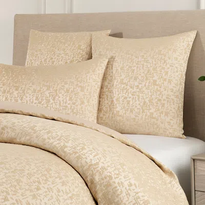 Donna Karan Fragment Woven Jacquard Euro Sham In Brown