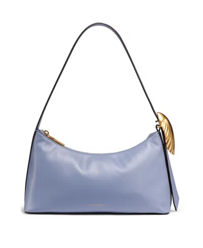 Donna Karan Georgette Shoulder Bag In Purple