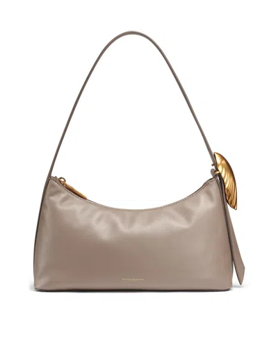 Donna Karan Georgette Shoulder Bag In Burgundy