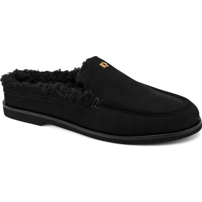 Donna Karan Gianna Faux Shearling Mule In Black