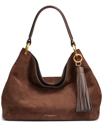 Donna Karan Glenwood Leather Extra-large Shoulder Handbag In Brown