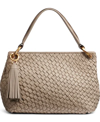Donna Karan Glenwood Woven Small Shoulder Handbag In Brown
