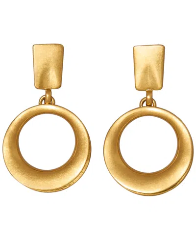 Donna Karan Gold-plated Valley Hoop Earrings