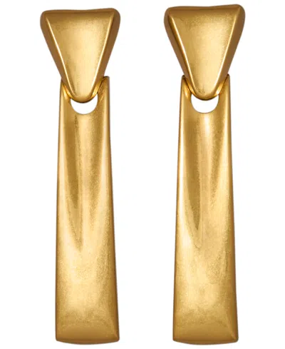 Donna Karan Gold-plated Valley Linear Earrings