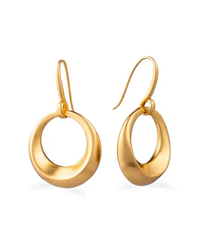 Donna Karan Gold-tone Crescent Drop Earrings