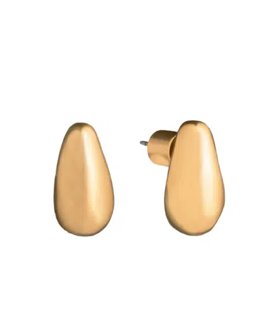 Donna Karan Gold-tone Drama Mini Molten Stud Earrings