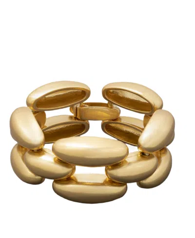 Donna Karan Gold-tone Dynamic Chunky Link Flex Bracelet In Pattern