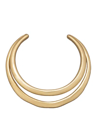 Donna Karan Gold-tone Molten Multi-row Necklace In Pattern