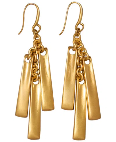Donna Karan Gold-tone Movement Drop Earrings