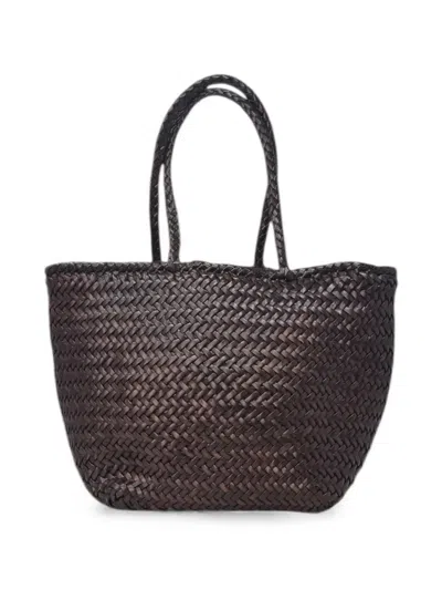Donna Karan Grace Basket Woven Shoulder Bag In Pink