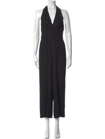 Pre-owned Donna Karan Halterneck Jumpsuit In Black