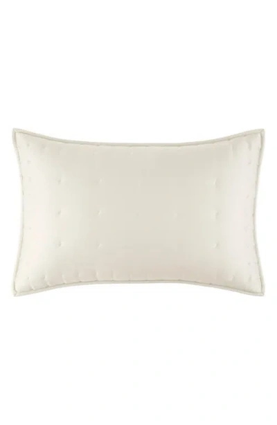Donna Karan Hammered Silk & Cotton Blend Sham In Neutral