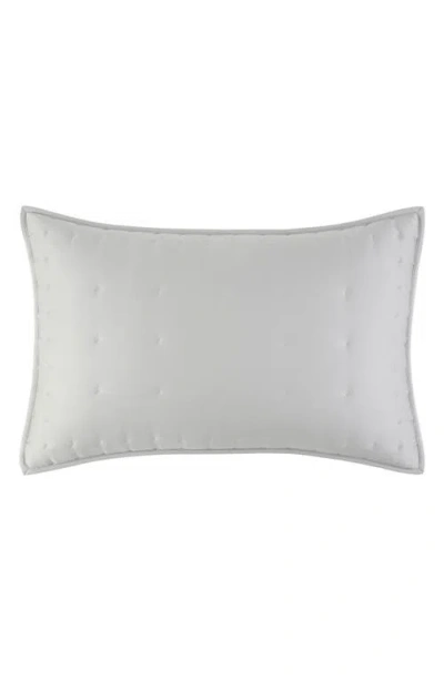 Donna Karan Hammered Silk & Cotton Blend Sham In Gray