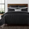 Donna Karan Hammered Silk And Cotton Quilt, King In Black
