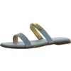 Donna Karan Harmoni Womens Embellished Faux Leather Slide Sandals In Multi
